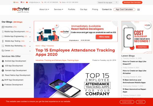 
                            13. Top 15 Employee Attendance Tracking Apps 2018 | Redbytes