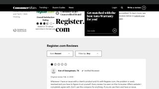 
                            7. Top 161 Reviews and Complaints about Register.com