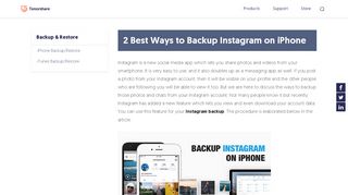 
                            9. Top 2 Ways to Backup Instagram Photos from iPhone - Tenorshare