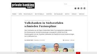 
                            13. Top 20 der genossenschaftlichen Institute: Volksbanken in ...