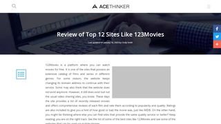 
                            12. Top 20 Free Sites Like 123Movies to Watch Movies 2019 - Acethinker