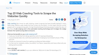 
                            3. Top 20 Web Crawling Tools to Scrape the Websites | Octoparse