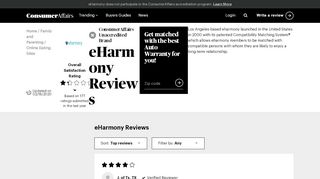 
                            10. Top 2,104 Reviews and Complaints about eHarmony