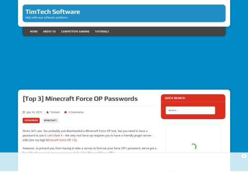 
                            9. [Top 3] Minecraft Force OP Passwords – TimTech Software