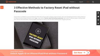 
                            11. Top 3 Ways to Factory Reset iPad without Passcode - Tenorshare