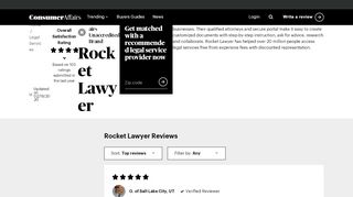 
                            13. Top 332 Reviews and Complaints about Rocket Lawyer