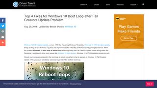 
                            7. Top 4 Fixes for Windows 10 Boot Loop after Fall Creators Update ...