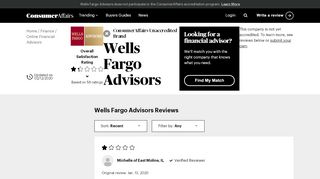 
                            11. Top 42 Reviews and Complaints about Wells Fargo Advisors