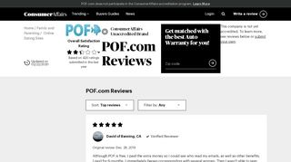 
                            10. Top 436 Reviews and Complaints about POF.com