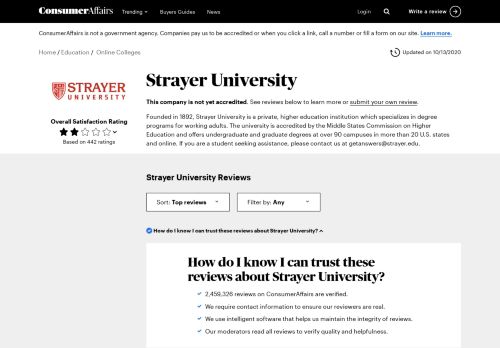 
                            11. Top 437 Reviews and Complaints about Strayer University