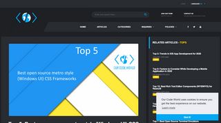 
                            6. Top 5: Best open source metro style (Windows UI) CSS Frameworks ...