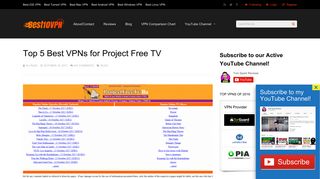 
                            8. Top 5 Best VPNs for Project Free TV - Best 10 VPN Reviews