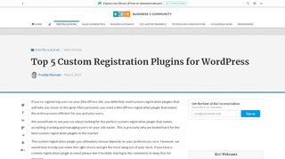 
                            9. Top 5 Custom Registration Plugins for WordPress