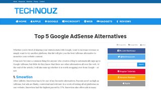 
                            13. Top 5 Google AdSense Alternatives | Technouz