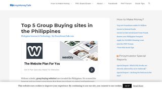 
                            8. Top 5 Group Buying sites in the Philippines - PinoyMoneyTalk.com