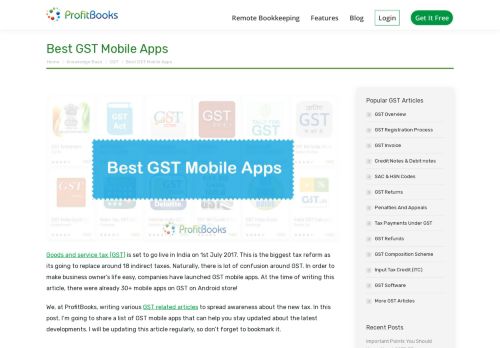 
                            7. Top 5 GST Mobile Apps - Reviewed by ProfitBooks