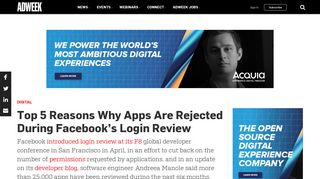 
                            3. Top 5 Reasons Why Apps Are Rejected During Facebook's Login ...