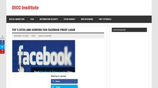 
                            11. Top 5 Sites and Servers for Facebook Proxy Login - DICC