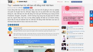 
                            5. Top 5 website hẹn hò, kết bạn nổi tiếng nhất Việt Nam - Toplist.vn