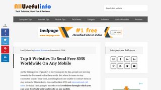 
                            10. Top 5 Websites To Send Free SMS Worldwide On Any Mobile