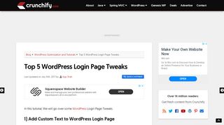 
                            13. Top 5 WordPress Login Page Tweaks • Crunchify