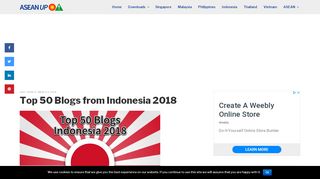 
                            11. Top 50 Blogs from Indonesia 2018 - ASEAN UP