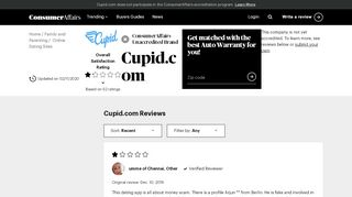 
                            11. Top 57 Reviews and Complaints about Cupid.com