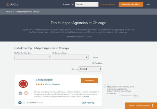 
                            11. Top 6 Hubspot Certified Partners in Chicago - February 2019 Reviews