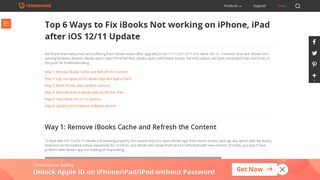 
                            7. Top 6 Ways to Solve iBooks Not Working on iOS 12/11 - Tenorshare