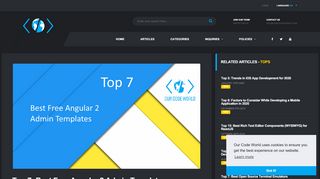 
                            6. Top 7: Best Free Angular 2 Admin Templates | Our Code World