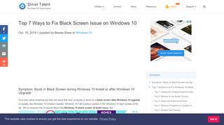 
                            11. Top 7 Ways to Fix Black Screen Issue on Windows 10 | Driver Talent