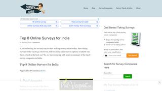 
                            10. Top 8 Online Surveys for India - Survey Chris