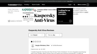 
                            13. Top 80 Reviews and Complaints about Kaspersky Anti-Virus