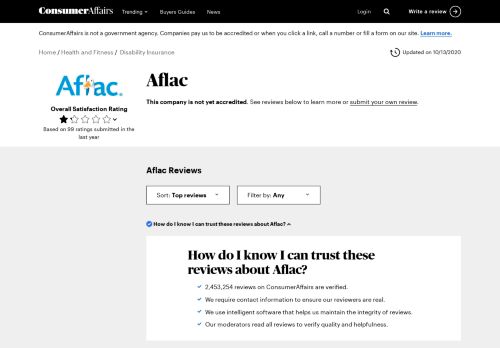 
                            6. Top 807 Reviews and Complaints about Aflac - ConsumerAffairs.com