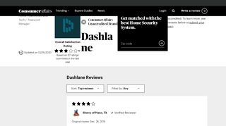 
                            11. Top 81 Reviews and Complaints about Dashlane - ConsumerAffairs.com