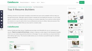
                            6. Top 9 Resume Builders – CakeResume