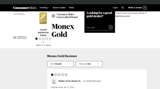
                            11. Top 9 Reviews and Complaints about Monex Gold