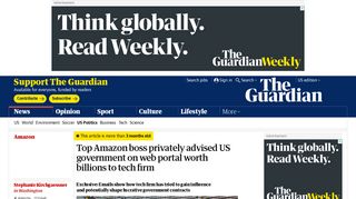 
                            5. Top Amazon boss privately advised US government on web portal ...