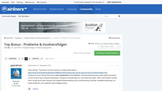 
                            6. Top Bonus - Probleme & Insolvenzfolgen - Seite 3 - Flugbuchungen ...