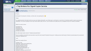 
                            13. Top Brokers For Signal Copier Service @ Forex Factory
