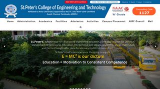
                            7. Top Engineering Colleges in Chennai | St peters college in Avadi