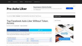 
                            11. Top Facebook Auto Liker Without Token Access - Pro Auto Liker