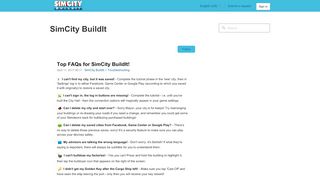 
                            8. Top FAQs for SimCity BuildIt! – SimCity BuildIt