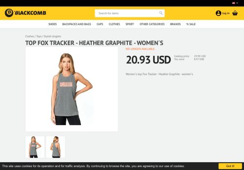 
                            10. top Fox Tracker - Heather Graphite - women´s - blackcomb-shop.eu