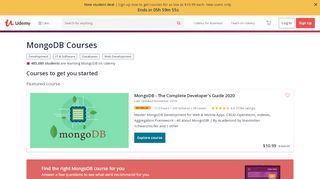 
                            5. Top MongoDB Courses Online - Updated February 2019 | Udemy