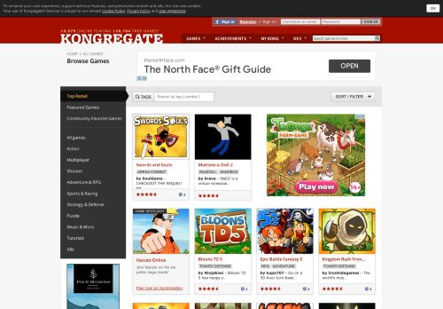 
                            3. Top Rated - Kongregate: Play free games online