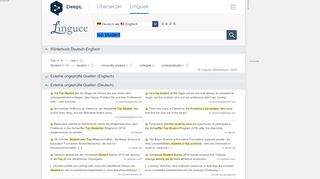 
                            5. top Student - Englisch-Übersetzung – Linguee Wörterbuch