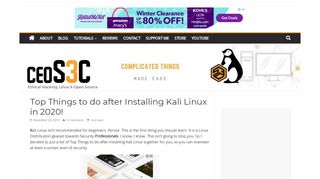 
                            11. Top Things to do after Installing Kali Linux in 2019! - Ceos3c