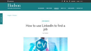 
                            12. Top tips for getting a job through LinkedIn | Hudson