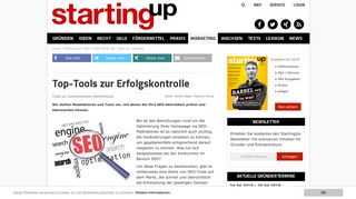 
                            4. Top-Tools zur Erfolgskontrolle - StartingUp: Das Gründermagazin